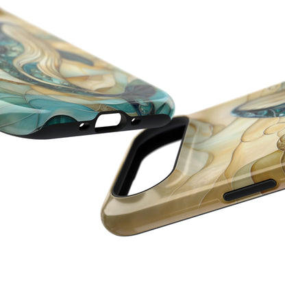 Blue Whale Stained Glass Design Print iPhone Case