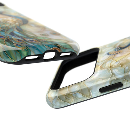 Peacock Stained Glass Design iPhone Case