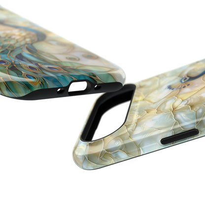 Peacock Stained Glass Design iPhone Case