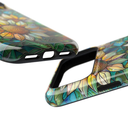 Sunflowers Stained Glass Design Print iPhone Case