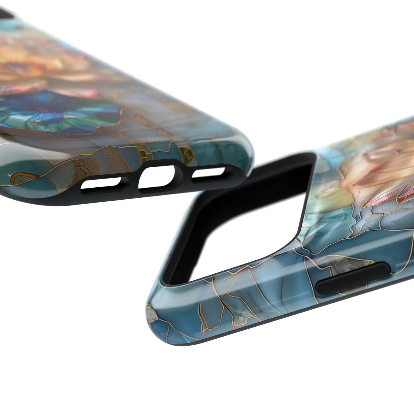 Lotus Flower Stained Glass Design iPhone Case
