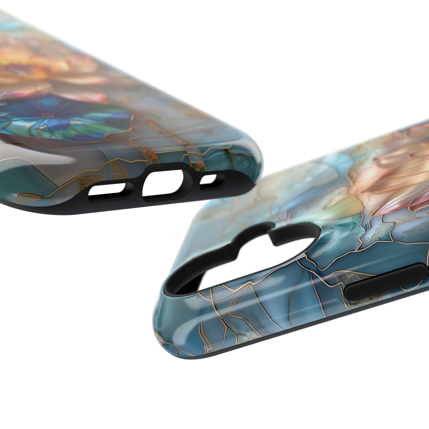 Lotus Flower Stained Glass Design iPhone Case