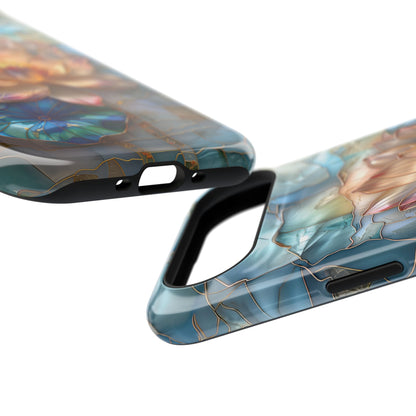 Lotus Flower Stained Glass Design iPhone Case