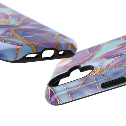 Purple Lotus Stained Glass Design iPhone Case
