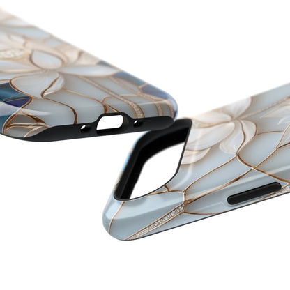 White Lotus Stained Glass Design 1 Print iPhone Case