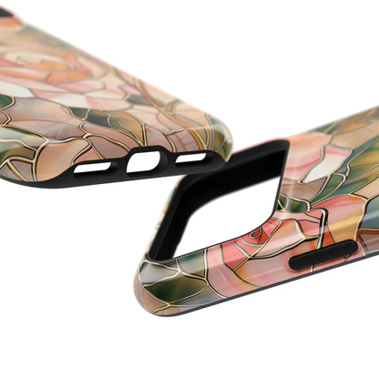 Pink Rose Gold Stained Glass Design iPhone Case