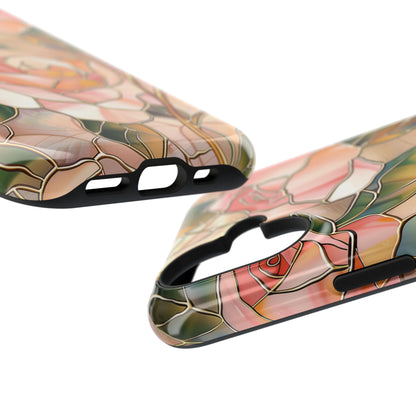 Pink Rose Gold Stained Glass Design iPhone Case