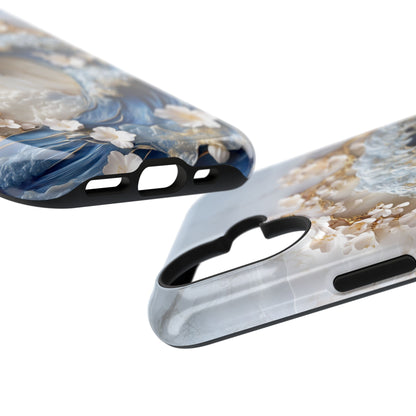 The Great Wave Floral Marble Theme Design 2 iPhone Case