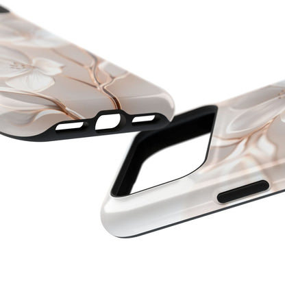 Delicate White Floral Design iPhone Case