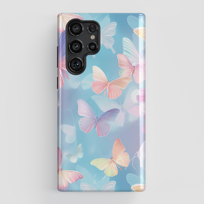 Colorful Pastel Color Butterflies Design Samsung Phone Case