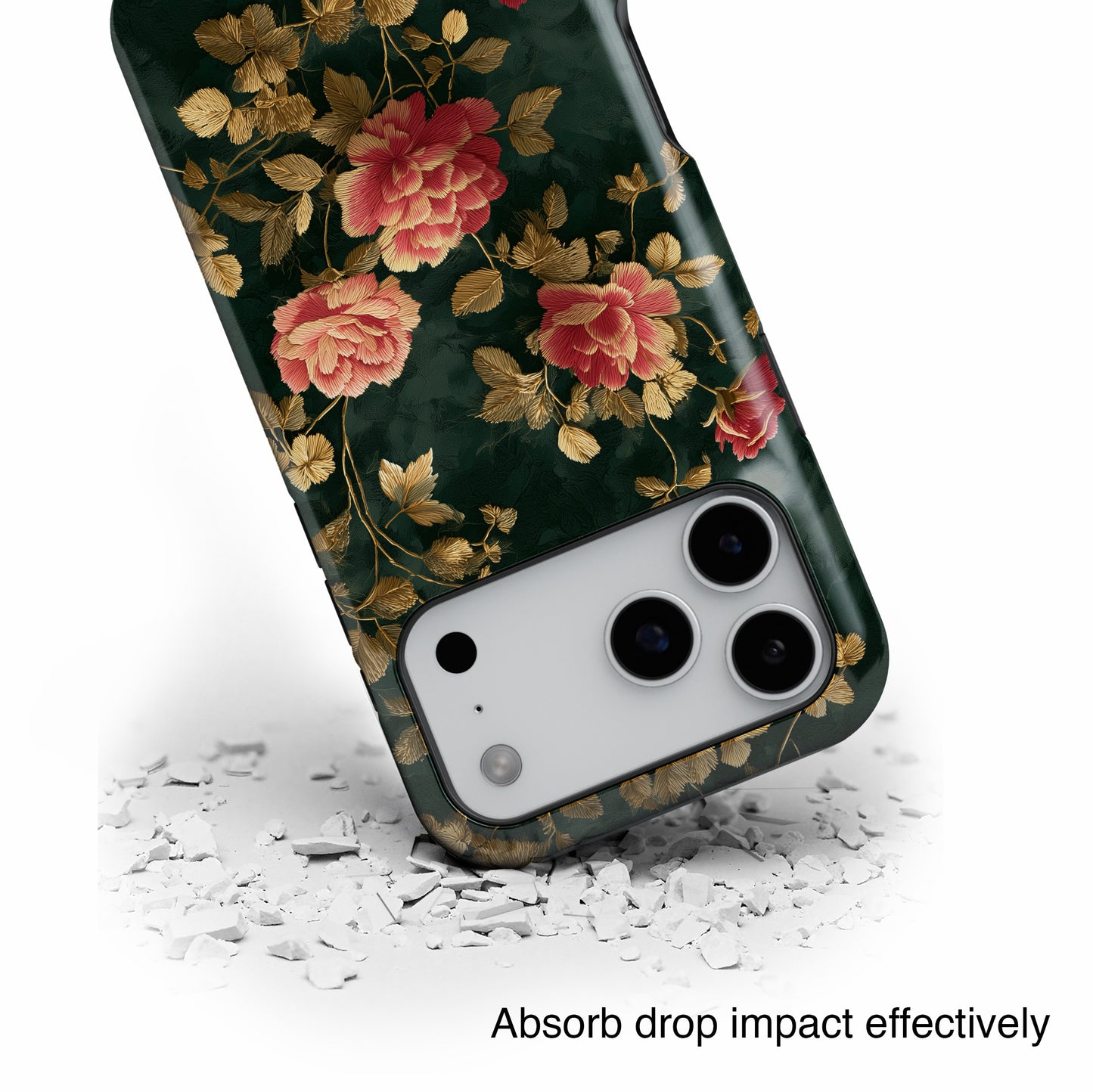 Crimson Bloom Design iPhone Case