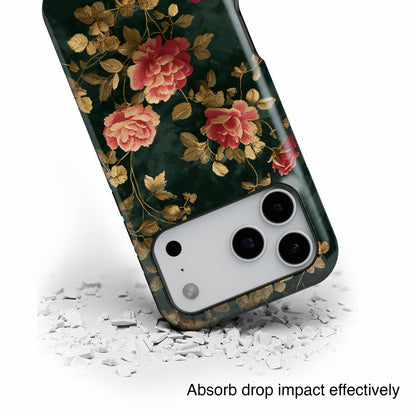 Crimson Bloom Design iPhone Case