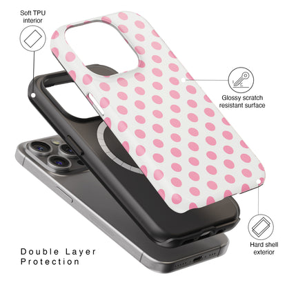 Pink Polka Dot Case for iPhone