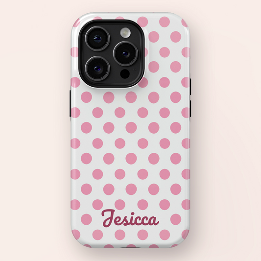 Pink Polka Dot Case for iPhone