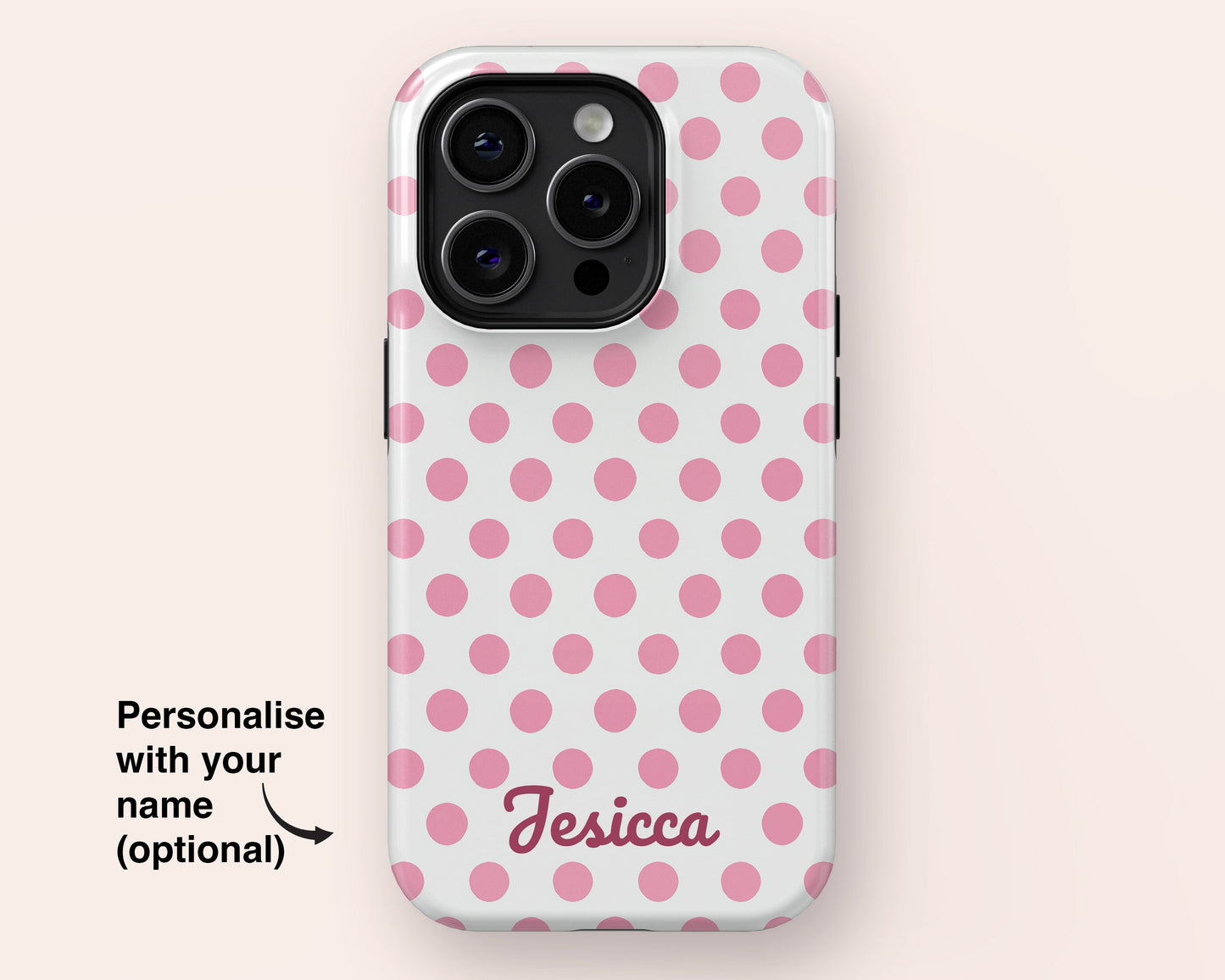 Pink Polka Dot Case for iPhone