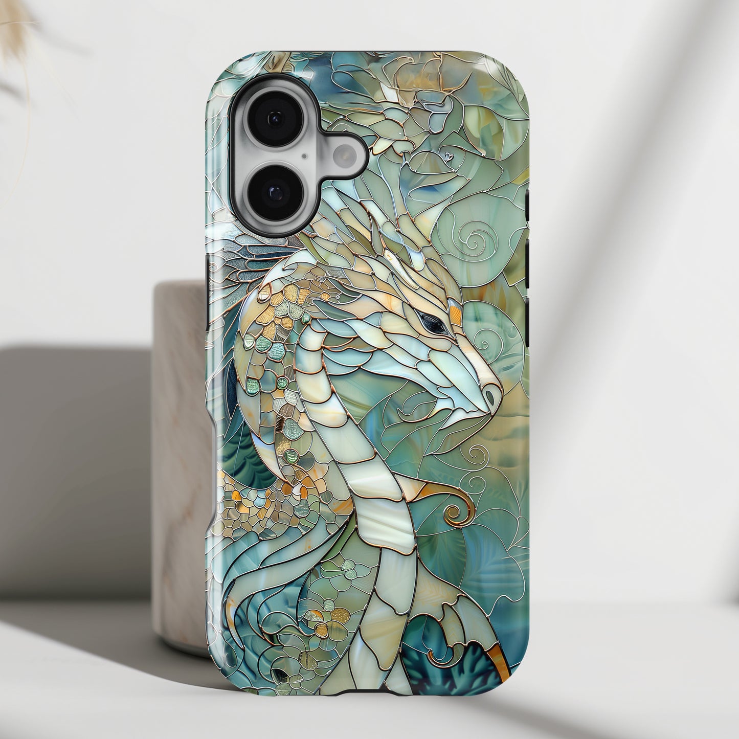 Dragon Stained Glass Design iPhone Case