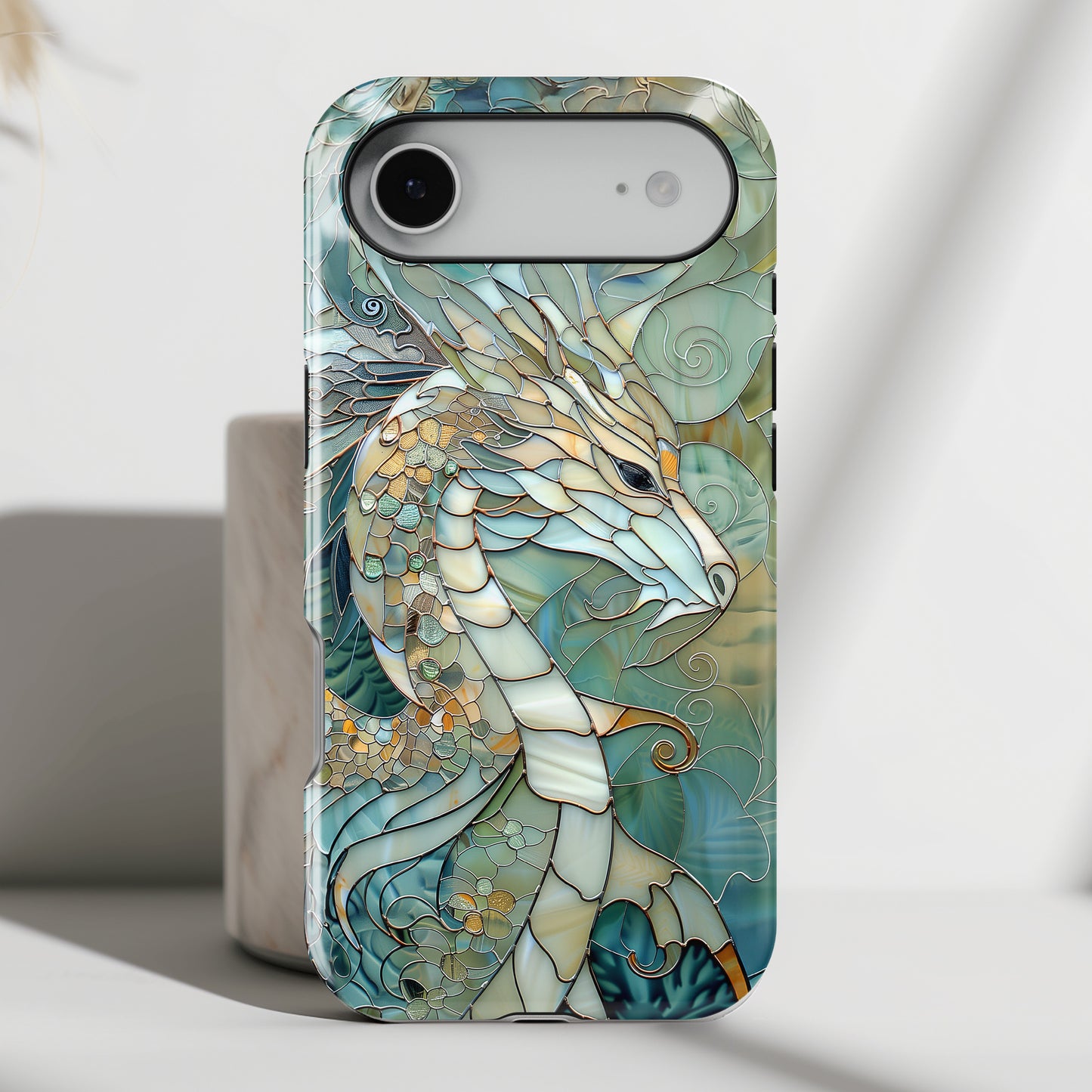 Dragon Stained Glass Design iPhone Case