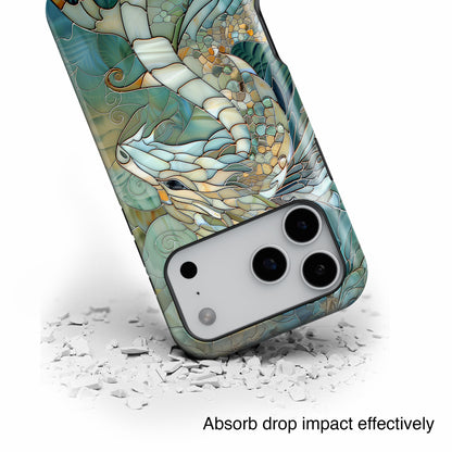 Dragon Stained Glass Design iPhone Case