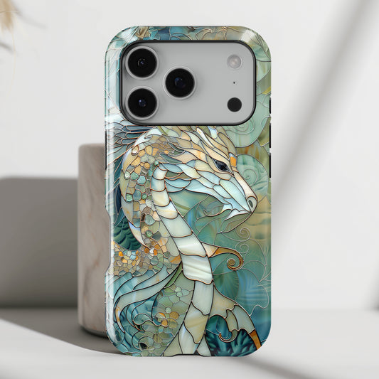 Dragon Stained Glass Design iPhone Case