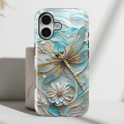 Dragonfly Stained Glass Art iPhone Case