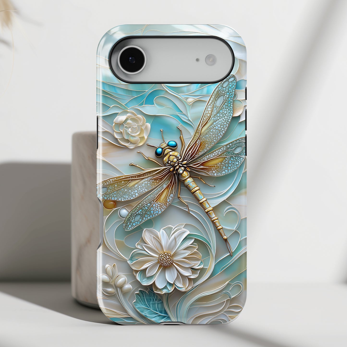 Dragonfly Stained Glass Art iPhone Case