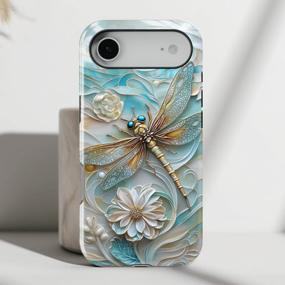 Dragonfly Stained Glass Art iPhone Case