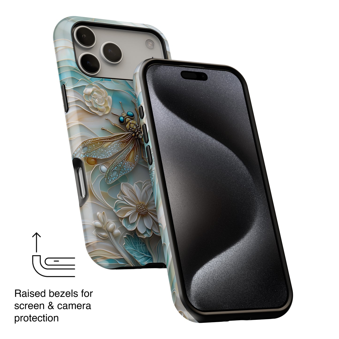 Dragonfly Stained Glass Art iPhone Case