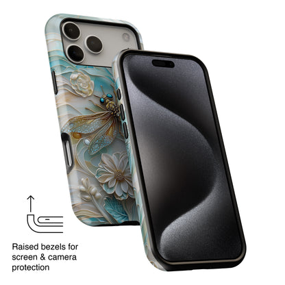 Dragonfly Stained Glass Art iPhone Case