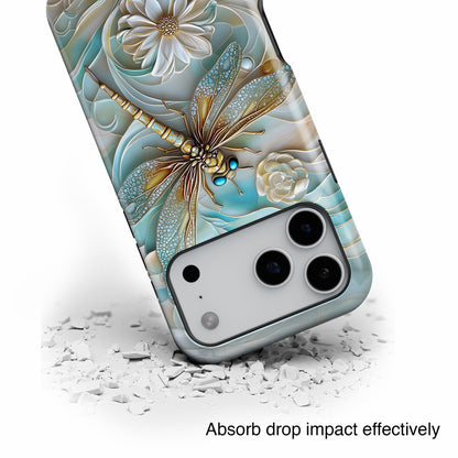 Dragonfly Stained Glass Art iPhone Case