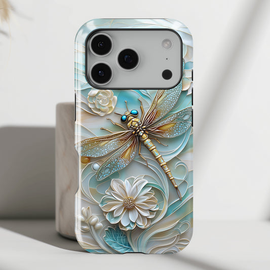 Dragonfly Stained Glass Art iPhone Case