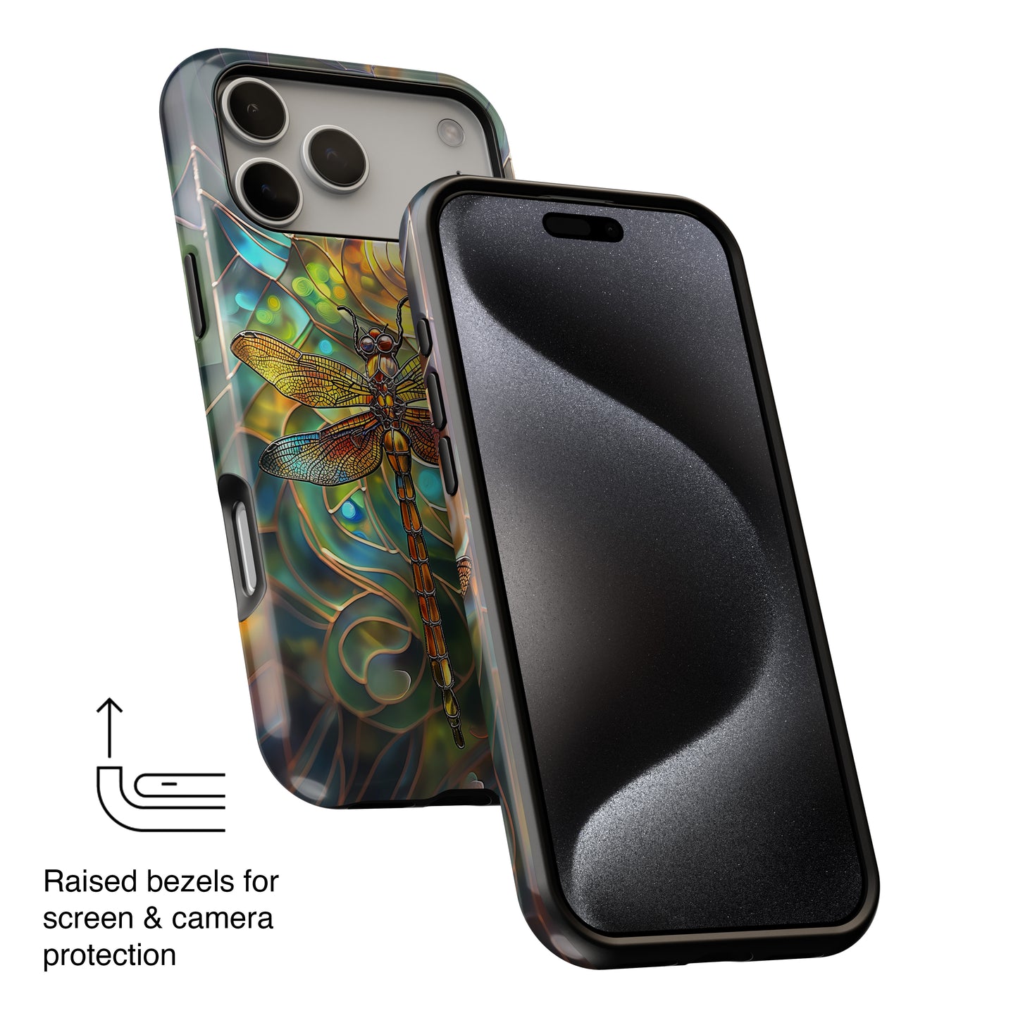 Dragonfly Stained Glass Mosaic Design 2 iPhone Case