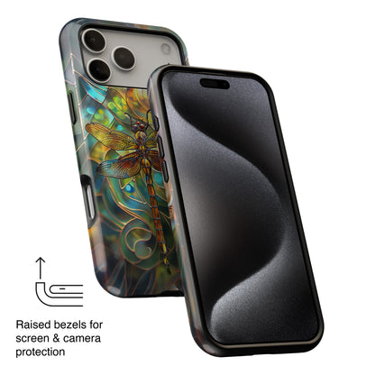Dragonfly Stained Glass Mosaic Design 2 iPhone Case