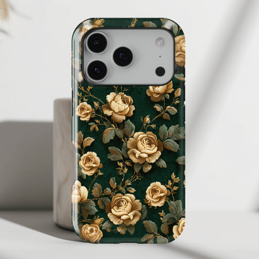 Emerald Bloom Design iPhone Case