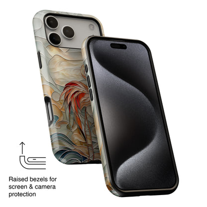 Flamingo Stained Glass Design iPhone Case