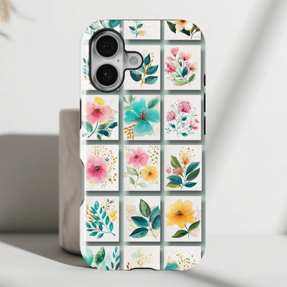 Floral Mosaic Design iPhone Case