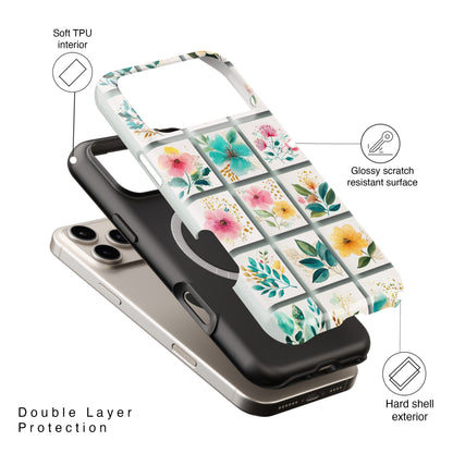 Floral Mosaic Design iPhone Case