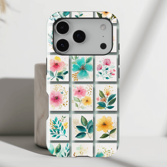 Floral Mosaic Design iPhone Case