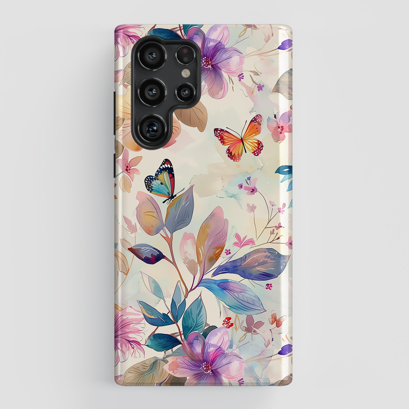 Butterflies Floral Watercolour Design 1 Samsung Phone Case