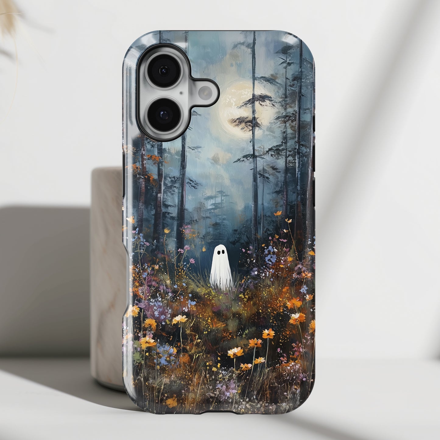 Ghost in Bloom Design iPhone Case