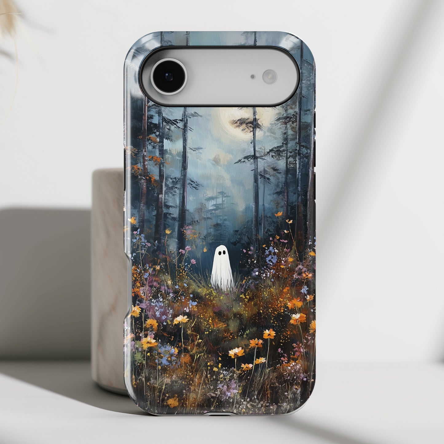 Ghost in Bloom Design iPhone Case
