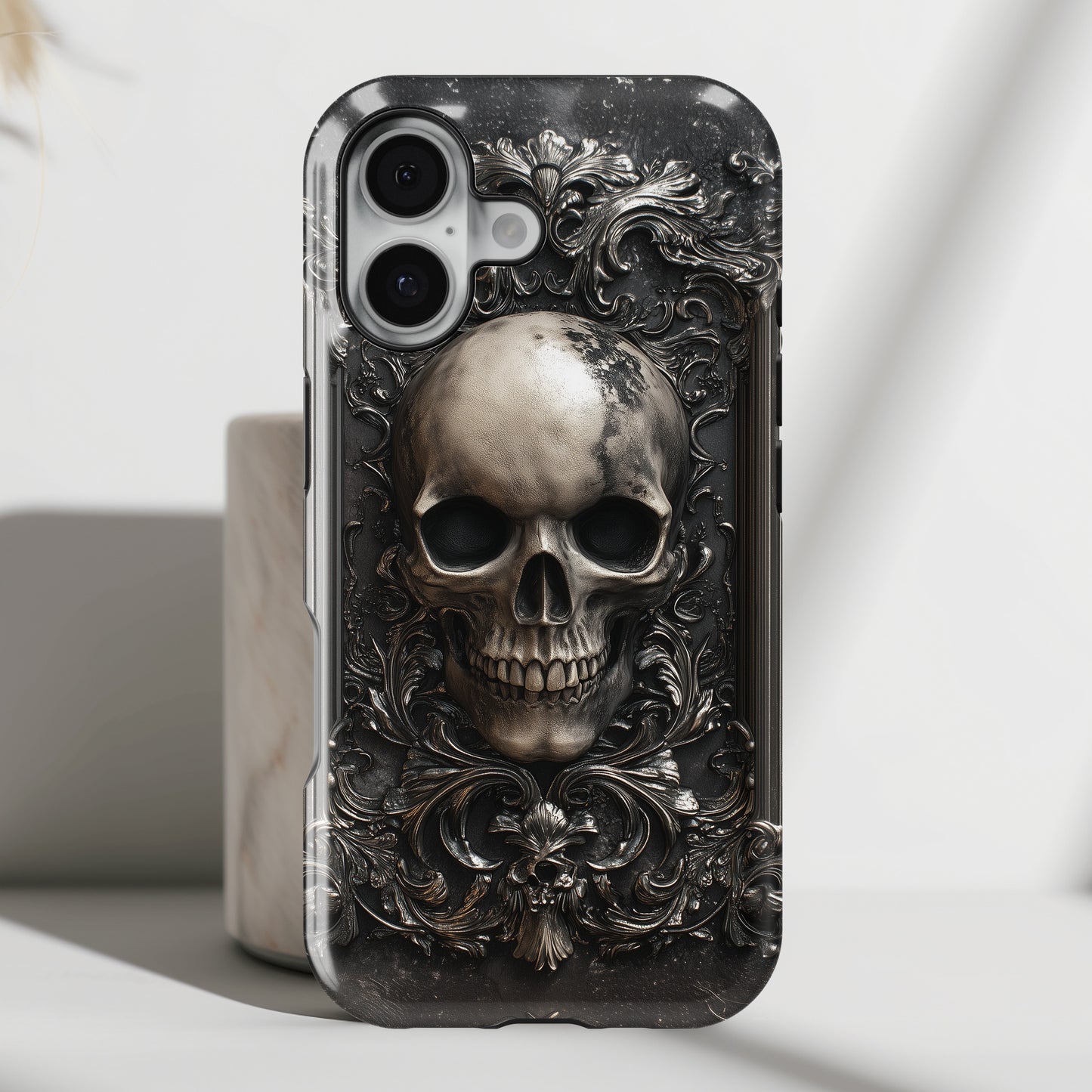 Gothic Skull Metalwork Design iPhone Case