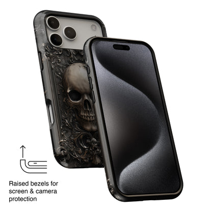 Gothic Skull Metalwork Design iPhone Case