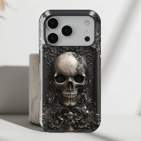 Gothic Skull Metalwork Design iPhone Case