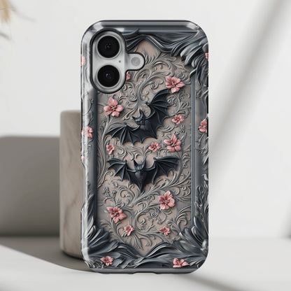 Gothic Victorian Style Bats Design iPhone Case