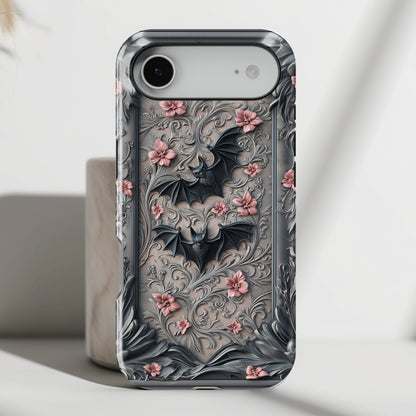 Gothic Victorian Style Bats Design iPhone Case