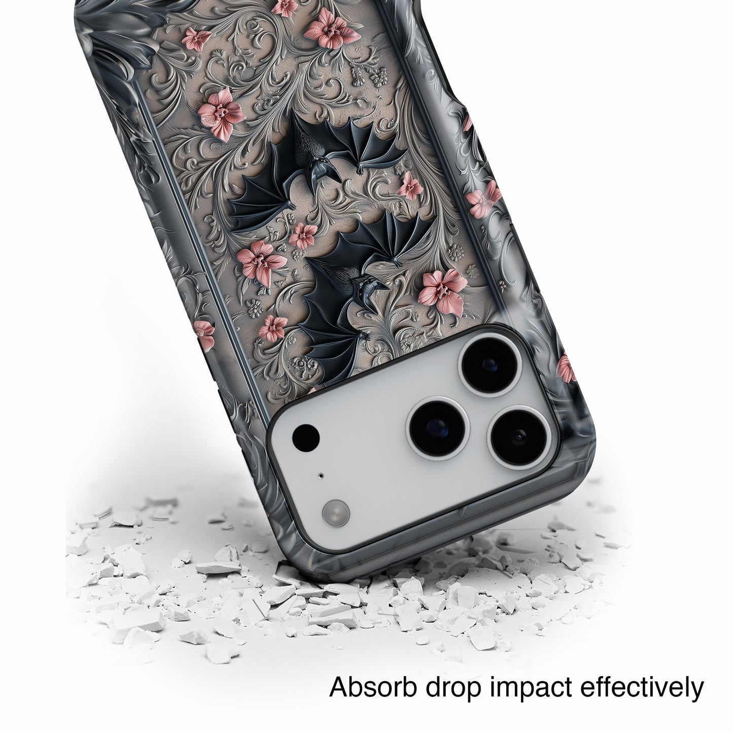 Gothic Victorian Style Bats Design iPhone Case