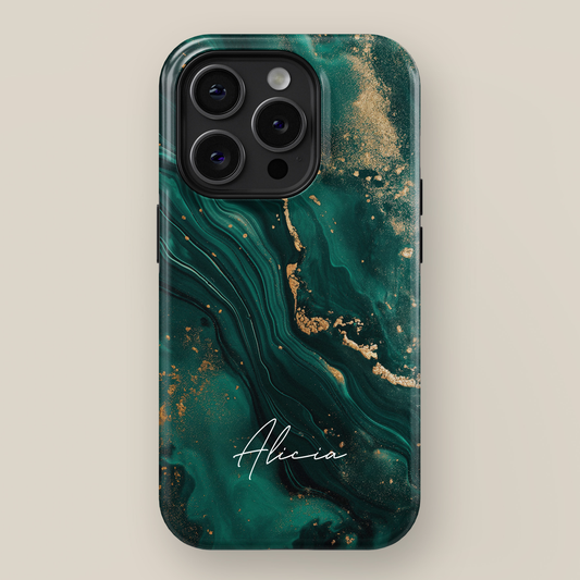 Luxury Green Marble Case for iPhone
