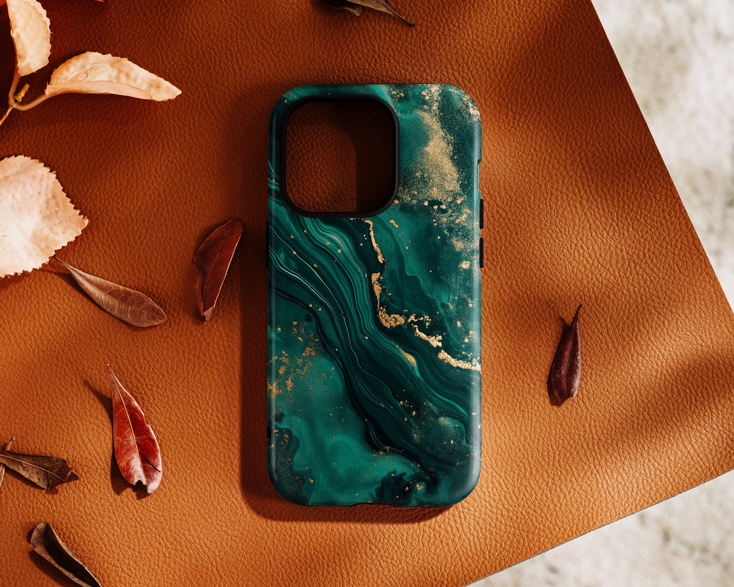 Luxury Green Marble Design Case for iPhone