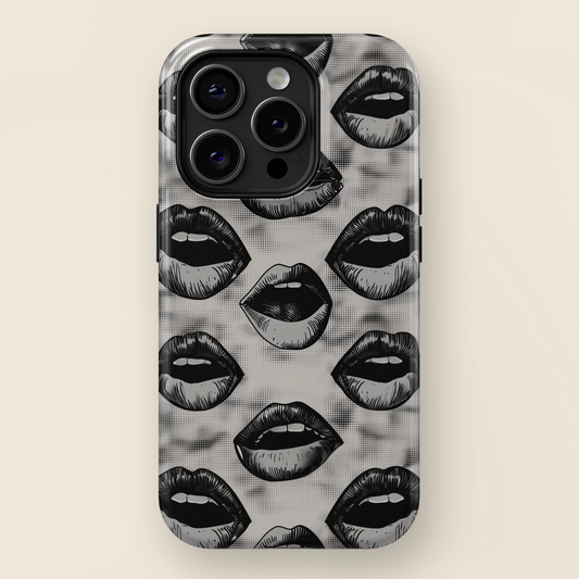 Halftone Lips Design iPhone Case