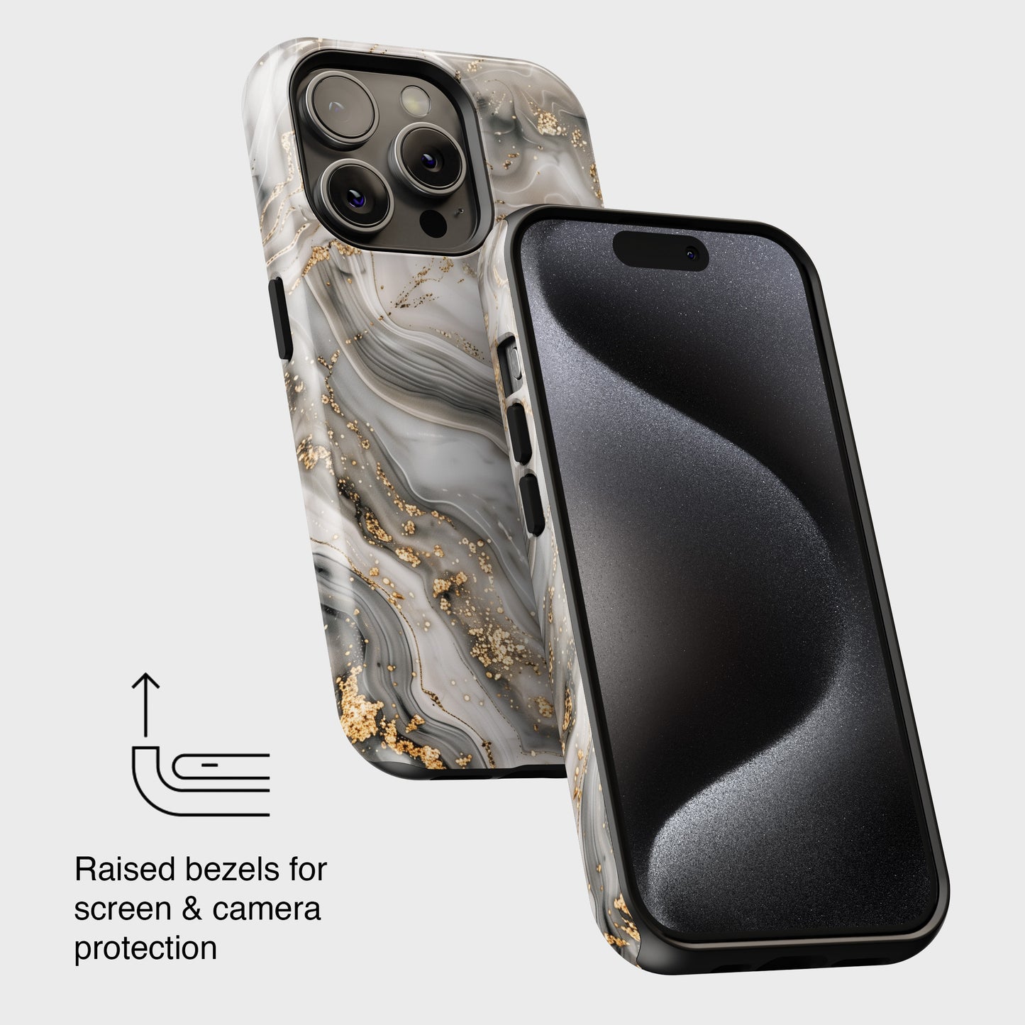 Luxury Grey Marble Case for iPhone